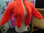 barbie orange knit front